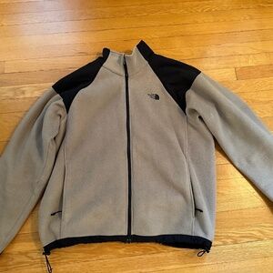 Very Good Condition Men's The North Face Beige/Tan Fleece Jacket Size XL
